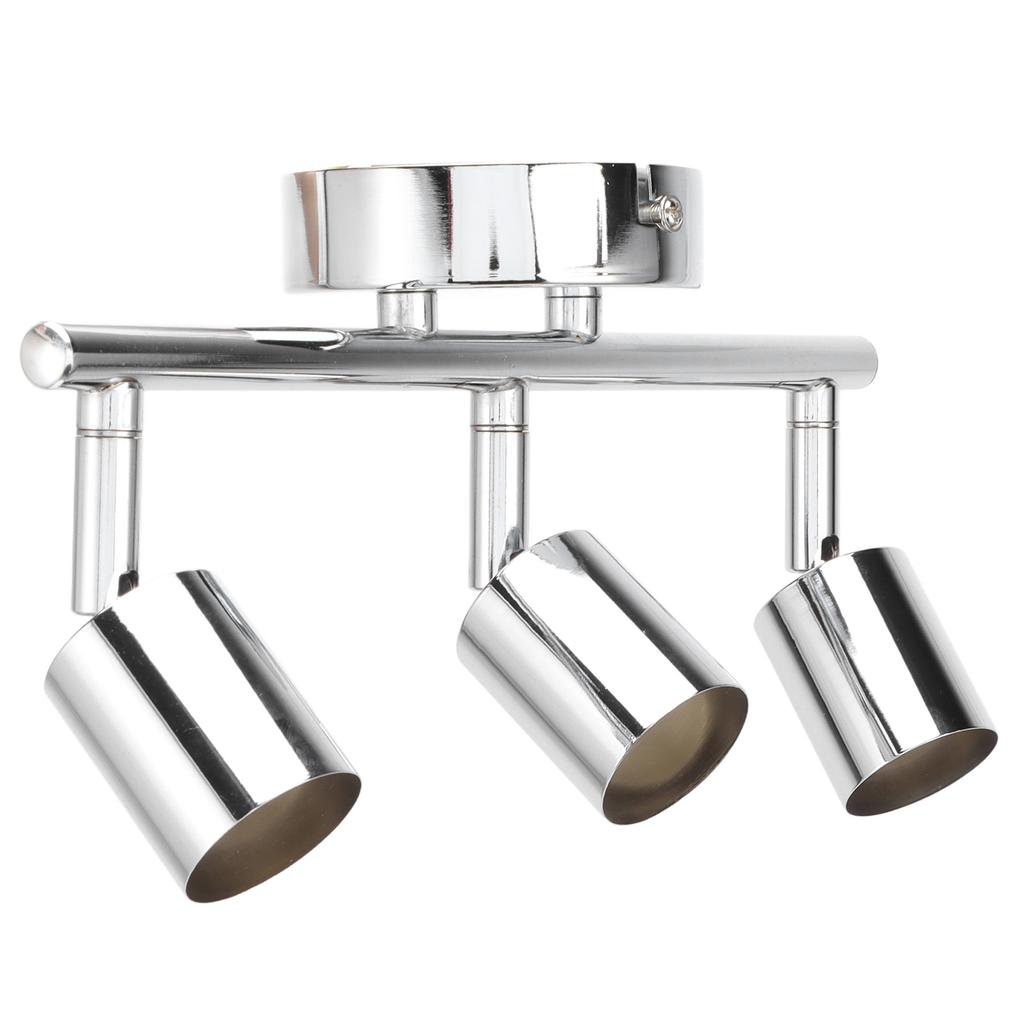 3 LED Track Light Base Adjustable Flexibly Rotatable 3 Way Ceiling Spotlight Base for Bedroom Dining Living Room Mall