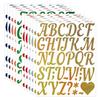 2-inch Golden Sand Letter Sticker Shiny Multicolor Holiday Graduation Party Gift DIY Wedding Arrangement Letter Sticker