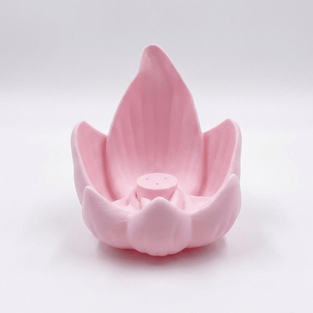 Zen Chinese Style Lotus Incense Burner 3D Printing Plastic Lotus Censer Holder 3 Hole Sleep Aid Lotus Tabletop Incense Base
