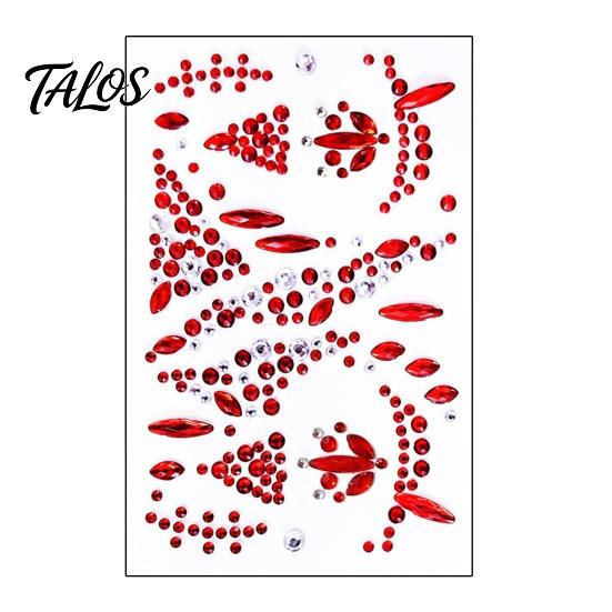 Waterproof Gem Makeup Decals Halloween Scar Face Stickers, Rhinestone Wound Body Art Glow In The Dark Party Gems Decals, Self Adhesive Temporary