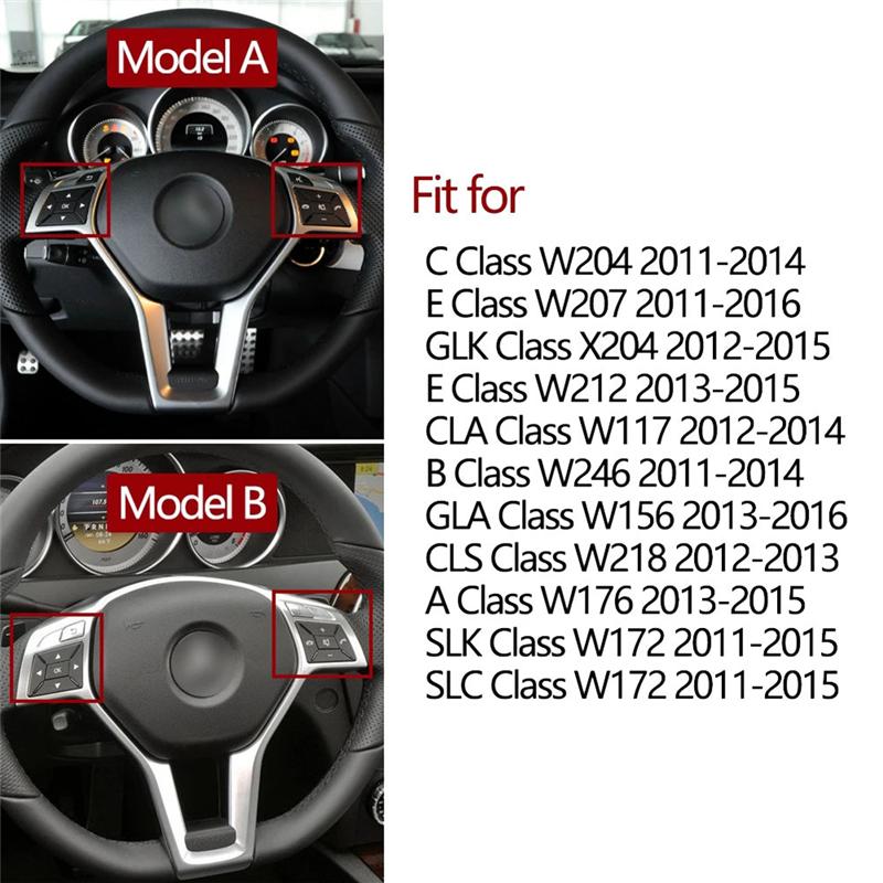 AB12-Car Steering Wheel Button Cover Menu Control Switch A2185400162 For W204 W117 W218 W156 W246 A1725400262