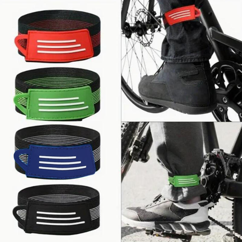 4pcs Bike Bicycle Outdoor Ankle Leg Bind Bandage Trousers Pant Bands Clips Bicycle Trouser Clip Shin Guard Cycling Pants Belt