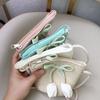 with Same Style Crossbody Bag Tulip Straw Sun Hat Korean Style Lace Brim Beach Cap  Baby