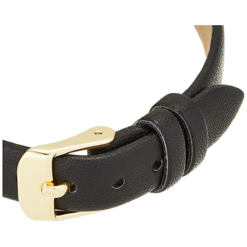 Fieldwork Women's Analog Ellipse Watch with Gold Leather Strap, Black (JN003-5)