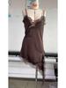 European & American Style Women's Lace Patchwork Asymmetrical Dress - Hot Selling Temperament