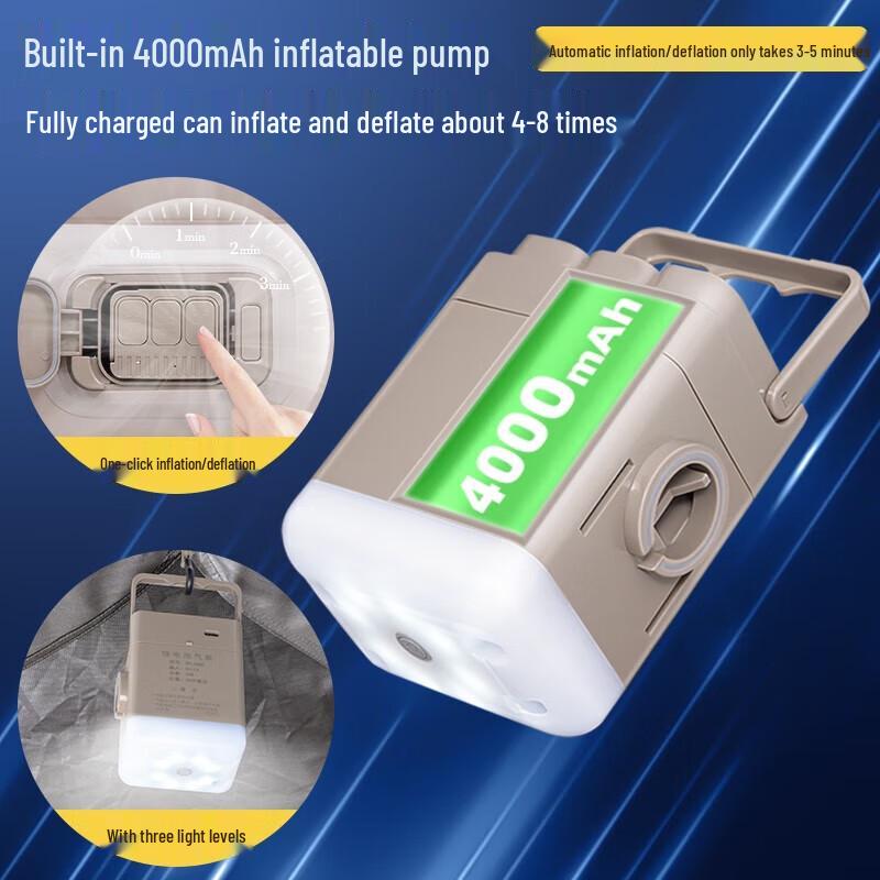 

Automatic Inflatable Double Camping Mattress 1980x1520x250mm