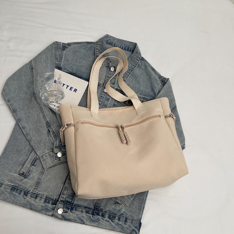 Geantă de culoare solidă Geantă de umăr pentru navetiști de capacitate mare Geantă tote pentru subrat