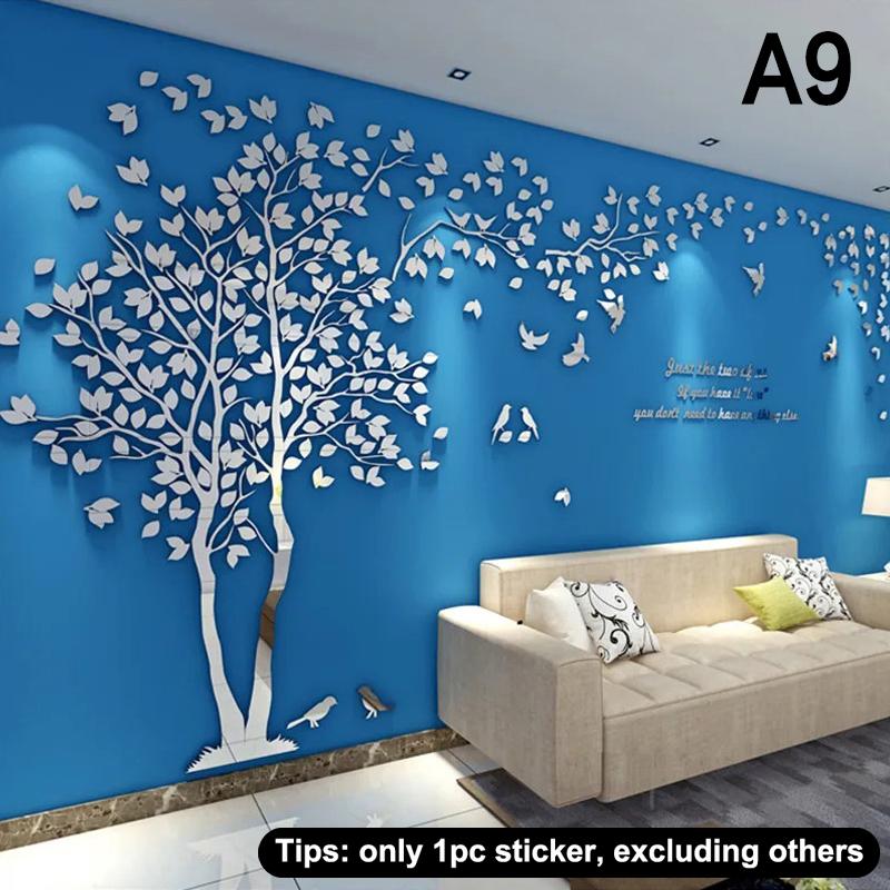 

3D Акриловые Наклейки на Стену в Виде Дерева Самоклеящиеся Домашний Фон Наклейка на Стену Наклейки на Стену Домашнее Украшение, Обои для Спальни