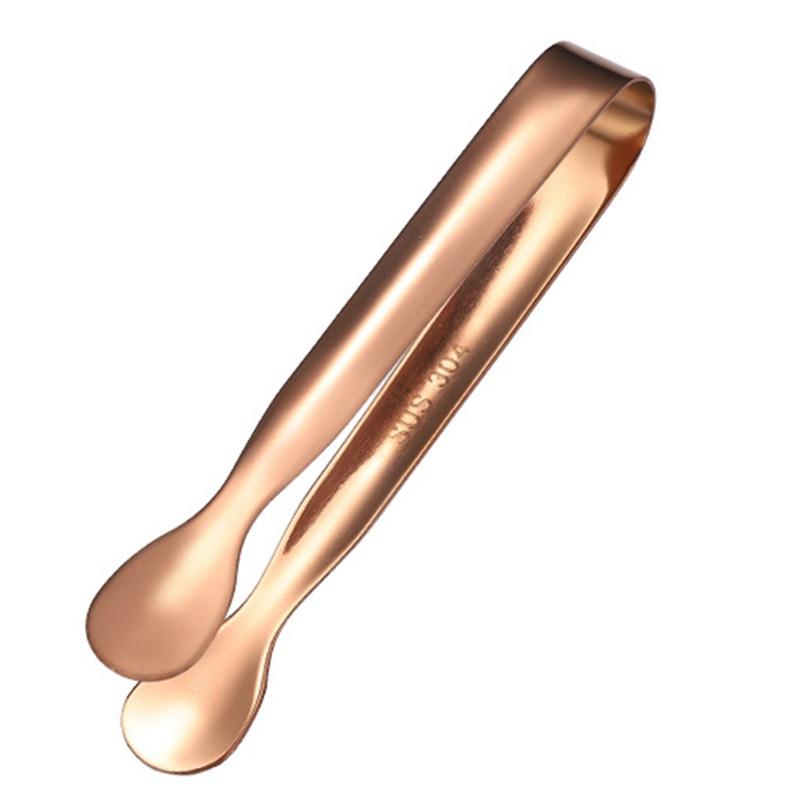 Edelstahl Zuckerwürfelzange Mehrfarbig Vergoldet Runder Kopf Kleine Eiszange Heißtuch Zuckerzange Küchen- Hotelbedarf