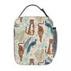 Dschungeltiger und tropische Blumen isolierte Lunchtasche für Kinder Schulkühler Thermische Lebensmittelbox Tragbare Lunchboxen Behälter