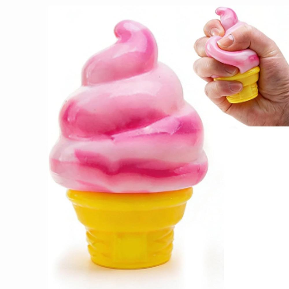 Ice Cream Squeeze Squishy, Ice Cream Cone Squishy, Slow Rise Sensory Fidget,Easter Basket Stuffers Party Favors Summer Sensory