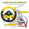 Passenger Seat Steering Wheel Toy with Music Light Kids Car Driving Simulation