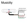 Musiclily Pro Alnico 5 Humbucker Pickup for Stratocaster Electric Black Chrome Rails ST-DPLA Single-Size PU6.2K Guitars, Body,