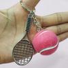 Creative Tennis Racket Keychain Pendant - Sports Gift & Backpack Accessory
