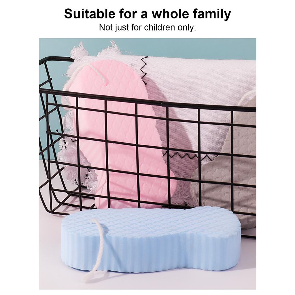 Exfoliating Bath Sponge Body Scrubber Skin Cleansing Soft Shower Sponge for A Whole Family
