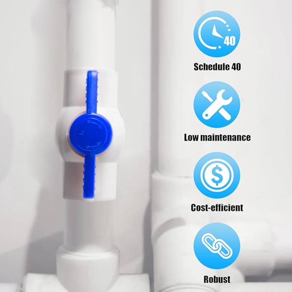 1Pc ID 20/25/32/40mm Ball Valve Grey PVC Material Garden Water Pipe Fittings Valve Switch Connection Adapter