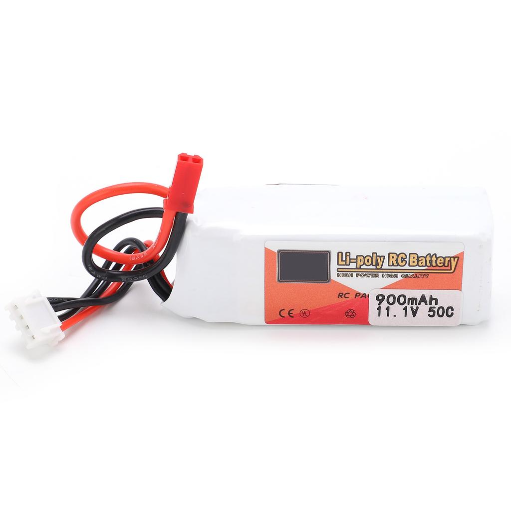 11.1V 900mAh 50C LiPolymer Lipo Rechargeable Battery JST Plug for RC Cars Boats Helicopter