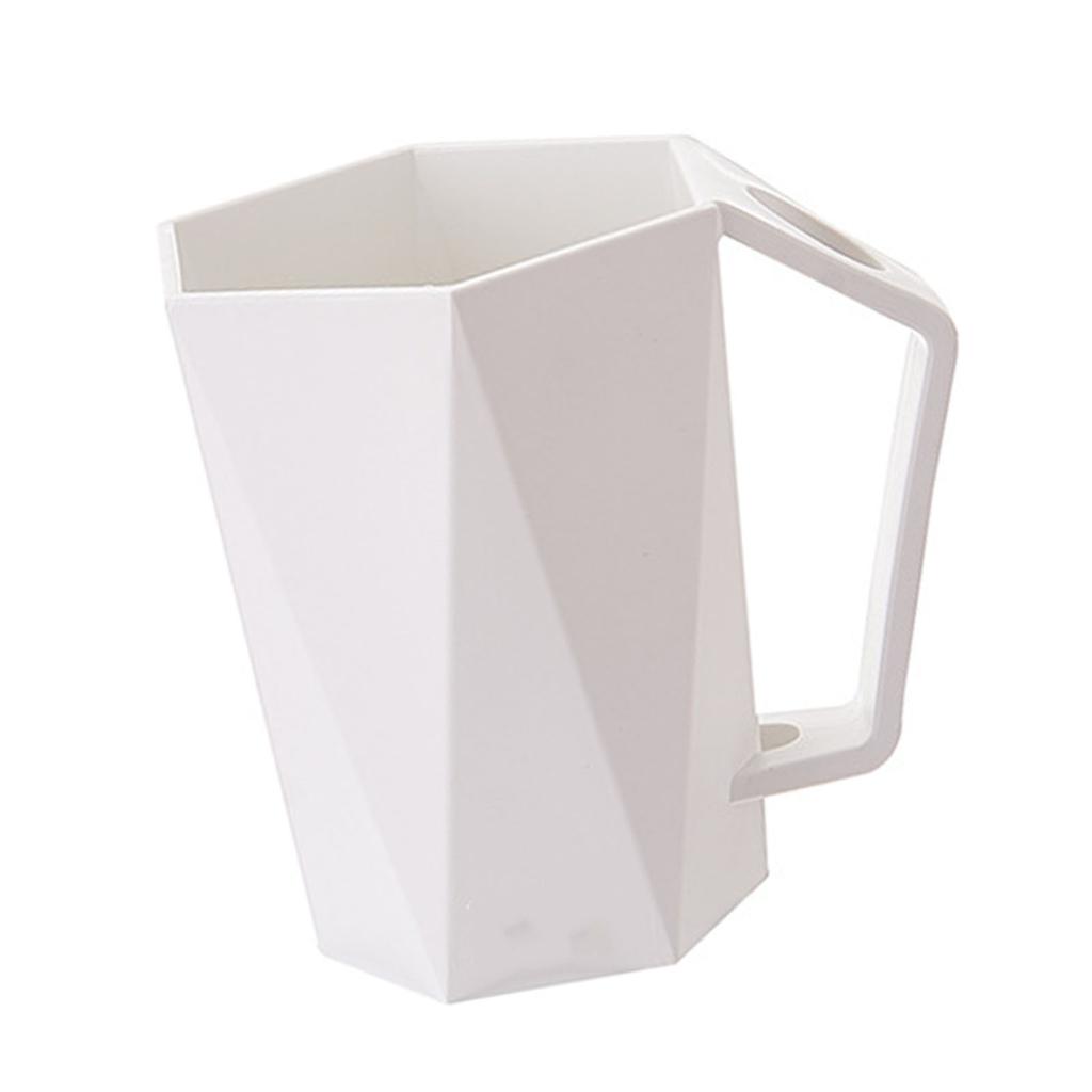 Geometrischer Zahnbürstenhalter   Wiederverwendbarer Sechseckiger Mundspülbecher mit Loch für das Badezimmer