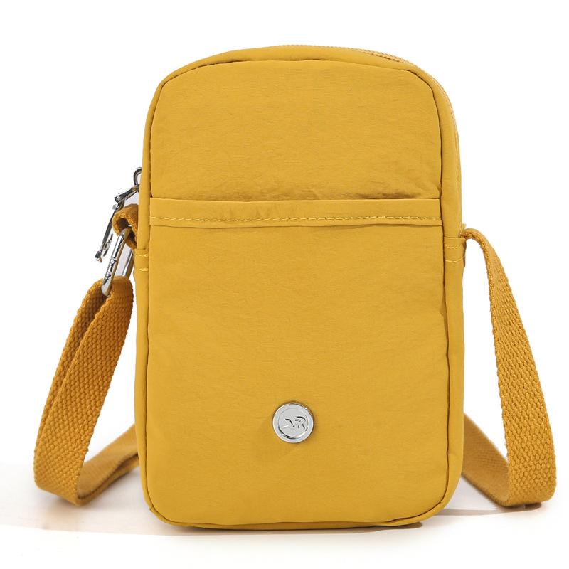 

Women s bag summer new fashion women s small bag mobile phone bag urban simple shoulder messenger bag nylon bag жовтий