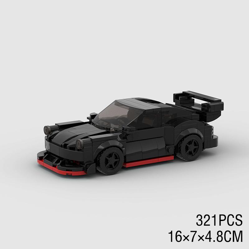 MOC Pickup Car Model Building Blocks GT RS6 Super Race Speed Racing Sports Police Vehicle Technical Racing Brick Christmas Gif