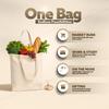 Cotton Shopper Bag 38 x 42cm 15L – Reusable Tote Bag in Black, White & Natural