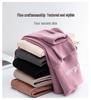Women's High Waist Velvet Fleece-Lined Heat-Generating Plus Size Pants - Warm, Elastic, and Abdomen Shaping for Autumn and Winter