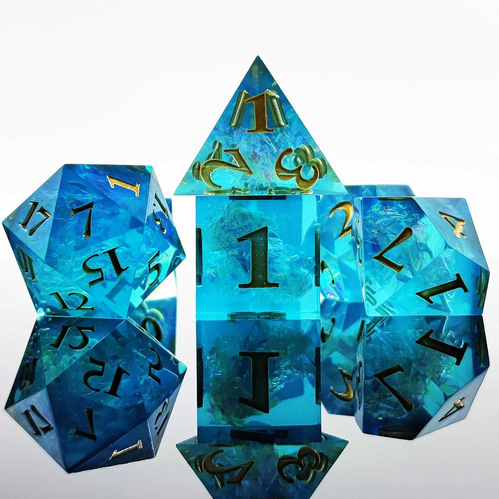 Transparent Resin DND Dice Set Dungeons & Dragons D20 Cthulhu Polyhedron Dice COC Running Group Board Game