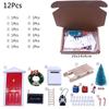 Christmas Elf Door, 2025 New Christmas Elf Wooden Fairy Set Mini Wooden Tiny Door,Christmas Mini Accesories Wooden Door Dollhouse Furniture DIY Craft