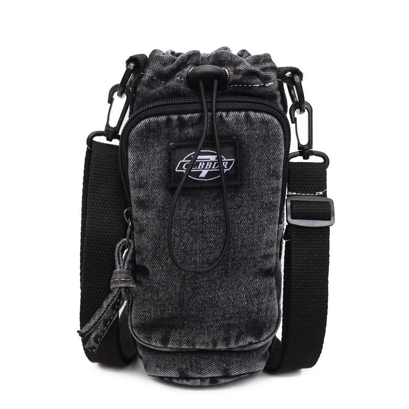 Damen Outdoor Sport Umhängetasche Herren Wasserkocher Tasche Multifunktionale Denim Schultertasche