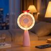 Compact Design USB Rechargeable Fan Cute Rainbow Light Desktop Cooling Fan  Hot Weather
