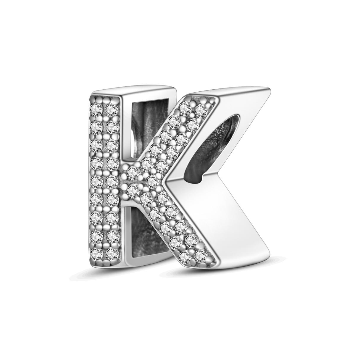 

26 AZ бусины с алфавитом посеребренные LOVE Letter Шарм подходят оригинальные подвески Pandora браслет CZ циркон из бисера ювелирные изделия