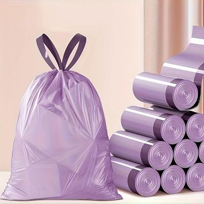 Müllbeutel mit Zugband, Dicke Einweg-Plastikmüllsäcke, Leicht zu tragen, Geeignet für Küche, Badezimmer, Schlafzimmer, Wohnzimmer