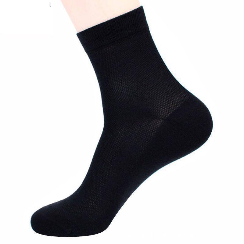 

1/5pairs Men s Mid-tube Socks Men Solid Color Thin Mesh Breathable Sweat-absorbent Socks Plus Fat Plus Size Socks 1pair чёрный