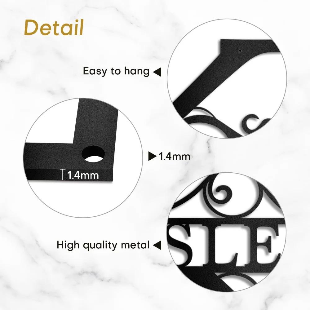 Custom Metal Name Wall Art Split Letter Monogram Family Last Name Sign Ideal Wedding Gift Door Decor Exclusive Metalwork Piece