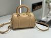 Borsa da Donna in Vera Pelle con Sensazione di Alta Gamma, Borsa Piccola in Pelle di Vacchetta a Strati Baotou Boston, Borsa a Tracolla, Borsa a Mano in Pelle Cerata ad Olio