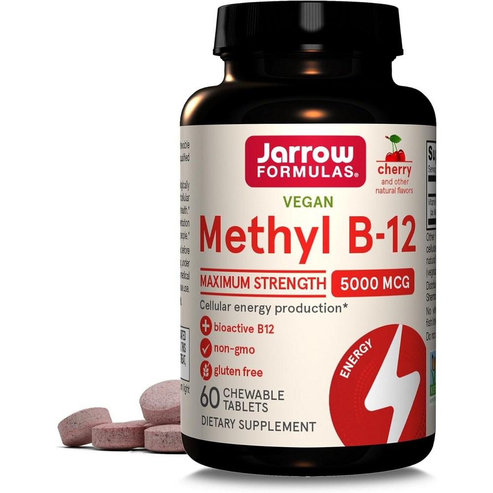 Jarrow Methyl B-12 5000mcg Cherry Flavor Lozenges 1 pcs 60 tablets