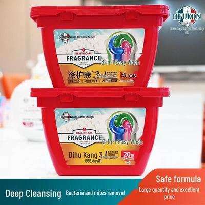 Pods de Lavage Antibactériens Anti-Acariens - Pack de 20 Détachant Détergent Concentré