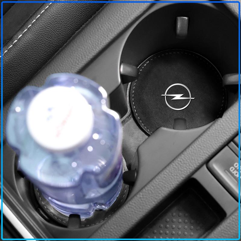 Auto Logo Door Slot Pad Cup Holder Mats Car Accessories Leather Nonslip For Opel Astra C G H Insignia J K Zafira B Corsa Vectra C Corsa C