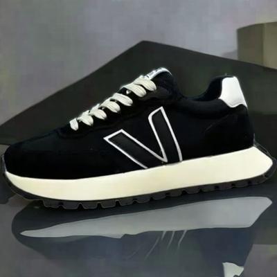 Sapatos Esportivos Masculinos de Bico Redondo Estilo Forrest Gump Sapatos Casuais Confortáveis da Moda Masculina Sapatos Waffle de Sola Grossa que Aumentam a Altura