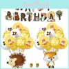 Colorful Safari Theme Party Decorations With 23/25 Pcs Jungle Animal Balloons To Enhance Your Birthday Atmosphere