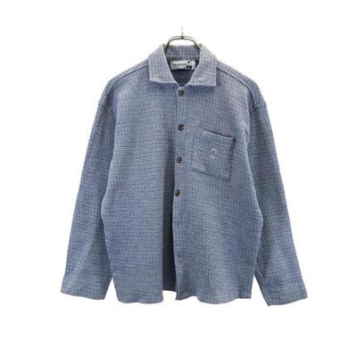 Old Tattersall Check Pattern Long Sleeve Shirt Style Jacket L Men's Used