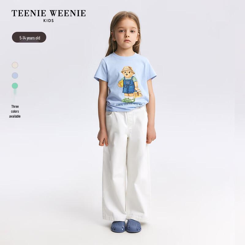 Teenie Weenie Kids Little Bear Girls  Cotton Short Sleeve T-Shirt 120cm