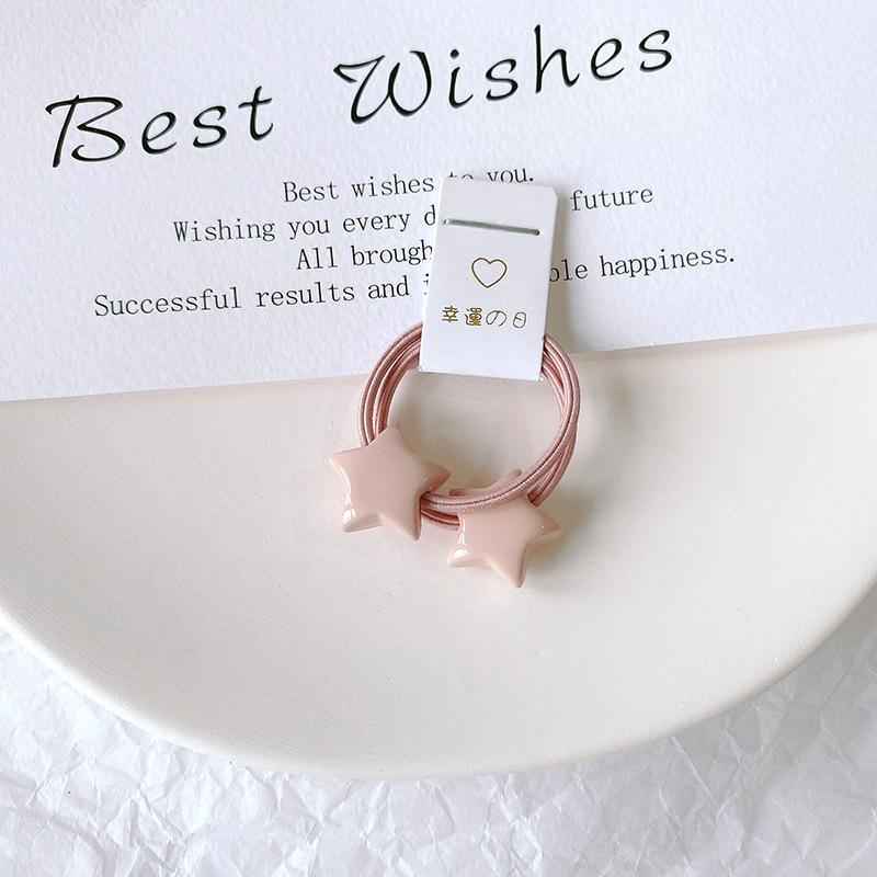 2 יחידות להקות שיער אלסטיות לתינוקות בנות צבע סוכריות טבעת שיער חבל שיער ילדים כיסוי ראש ילדים פעוט אביזרים