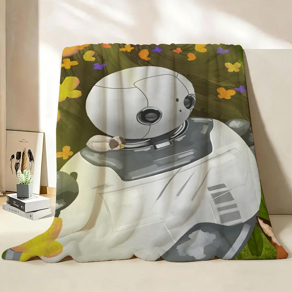 Movie T The W Wild R Robot Throw Flannel Throw Blanket Suitable for Sofa Living Room Bedroom