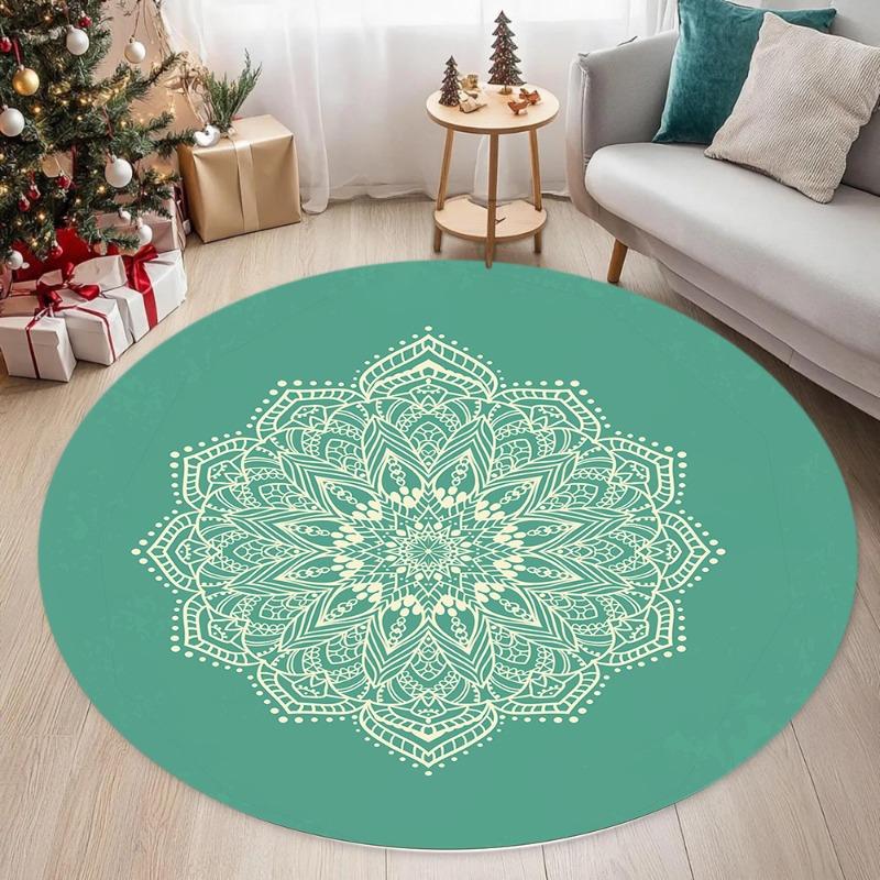 Vintage Bohemian Ethnic Style Circular Printed Carpet Carpets for Living Room Washroom Floor Mat Small Rugs for Bedroom