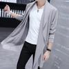 Windbreaker Men's Medium Long Windbreaker Men's Coat Summer Korean Version Sunscreen Men's Thin Style Spring and Autumn