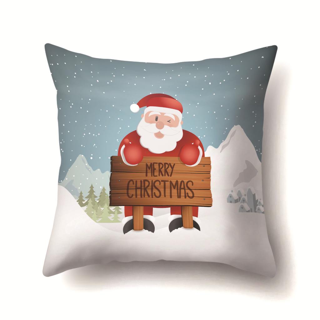 Christmas Gifts Santa Claus Pattern Pillow Polyester Home