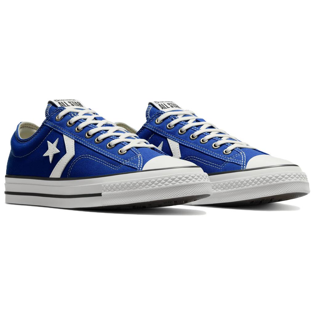 Converse Star Player 76 Low Premium Toile - Baskets Homme Bleues Blanc Noir A11531C