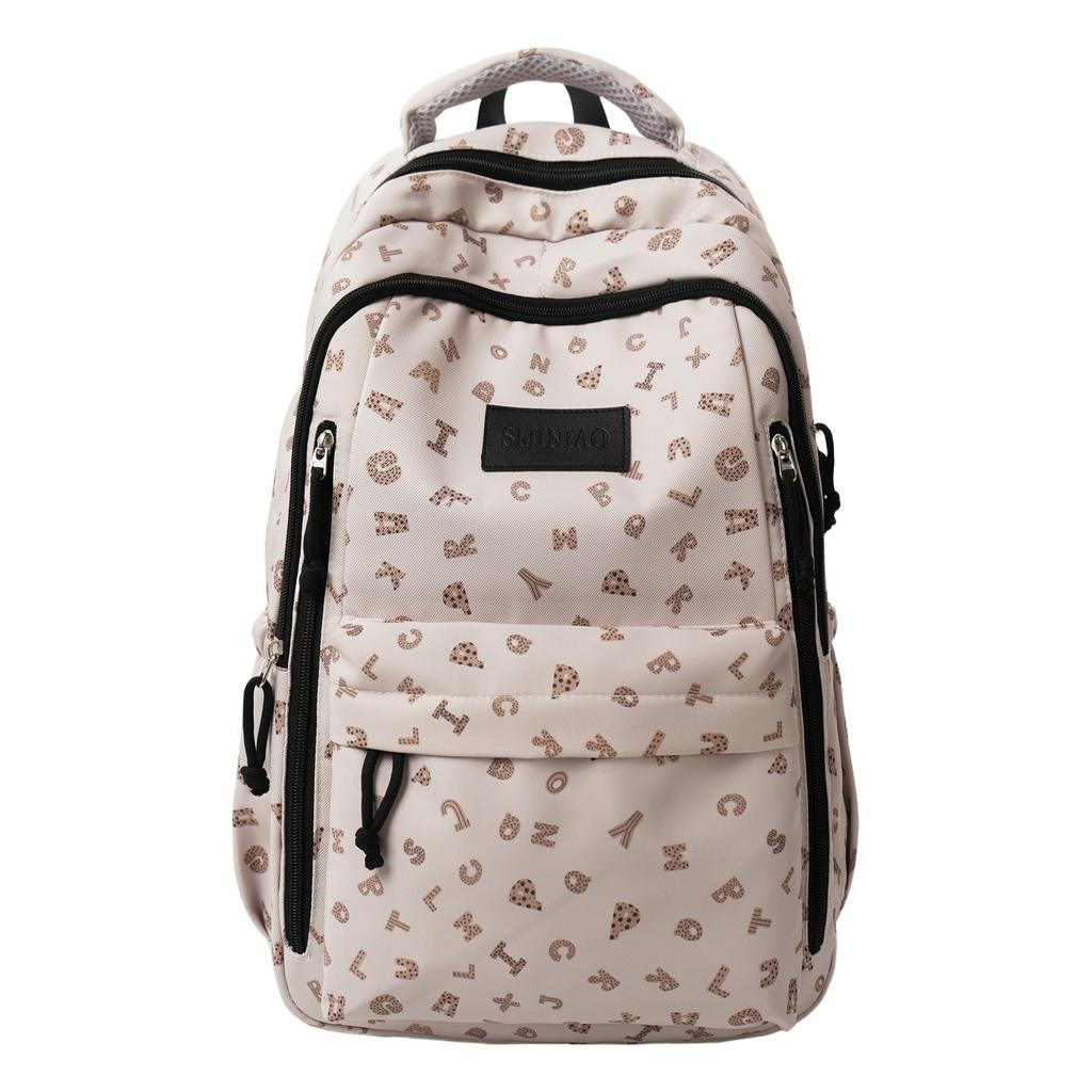 Schoolbag College Style Japanese Style Shoulder School Bag High School Boys Printed Simple Fashion Elementary School Boys Men's Lightweight Backpack