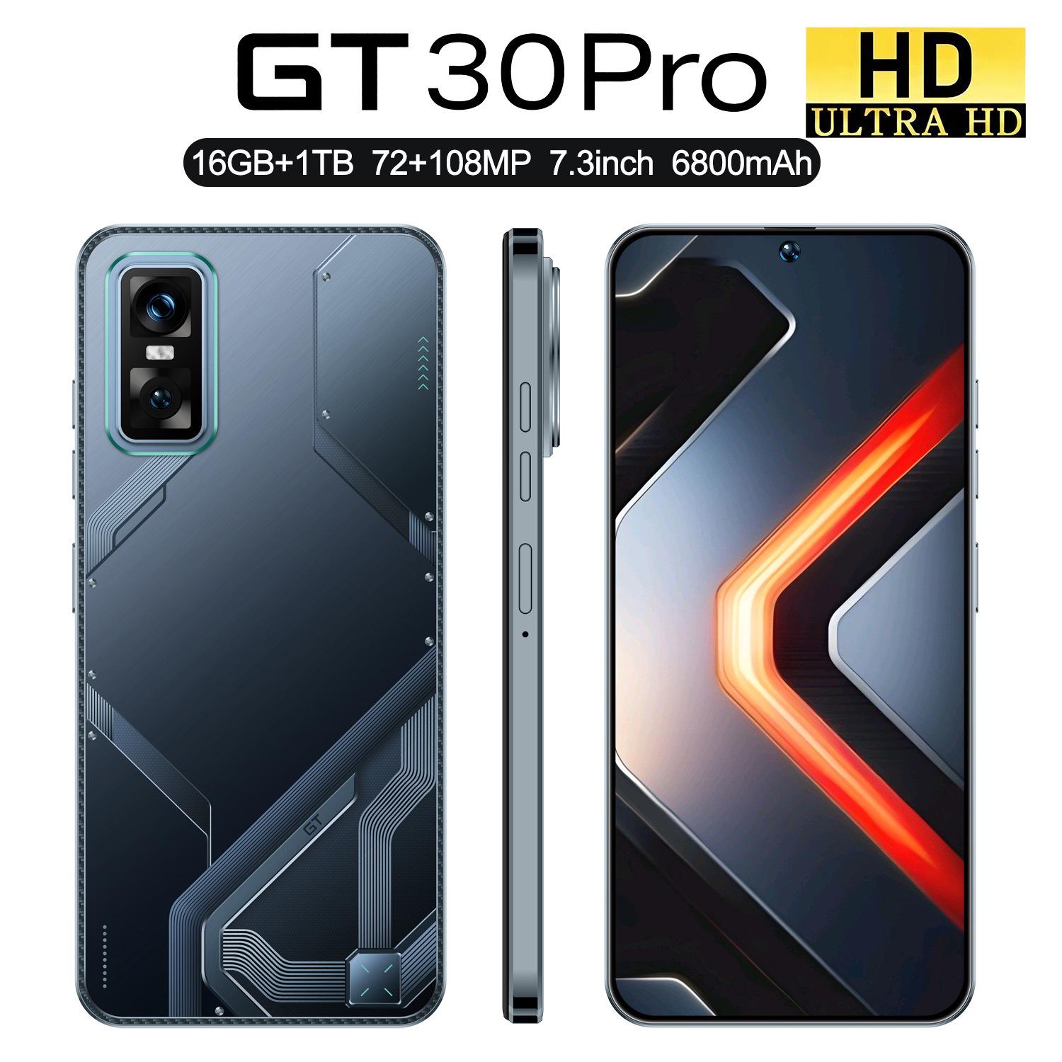 

Мобільний телефон GT 30 Pro, 16 ГБ ОЗП + 1 ТБ пам яті, Android 7,3 дюйма, Гаряча пропозиція, Бестселер. US standard (not for domestic use)